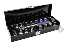 Carterplug doppen set - 18 delig - Olie plug dop - Carter plug sleutel - GEKO