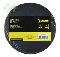 Zwarte elastiek op rol - 8mm - 20 meter - Benson