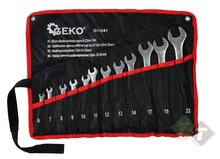 Ringsteeksleutel set - 12 dlg - 6 t/m 22 mm - Steek ringsleutel - GEKO