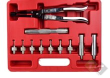 Klepsteel afdichtrubber tang set - 11 dlg - Klepsteel afdichting set - GEKO