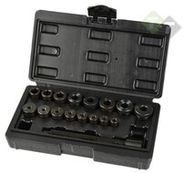 Koppeling centreerset - 17 delig - Centreerpen met adaptors - GEKO