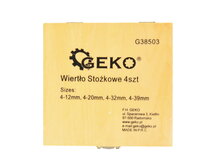 Kegelboor set - 4 tot 39 mm - 4 delig - Stappenboor set - GEKO