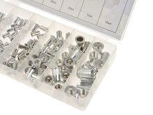Aluminium klinknagel set - 150 delig - Klinknagels met schroefdraad - Blindklinkmoeren - GEKO