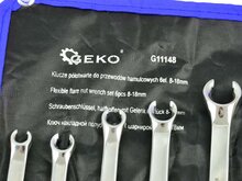 Remleiding sleutel set - 8 t/m 18 mm - 6 delig - Remsleutel - GEKO