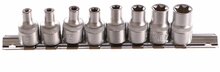 E-Torxdoppen set met doppenrail - 8 delig - Inwendige torxdoppen - Torx dop - GEKO