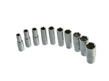 Lange doppenset - 10 delig - 1/2 duims aansluiting - 10 tot 24mm - GEKO