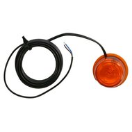 Ronde zijmarkeringslamp 6 leds - Contourlamp oranje - 12/24 volt - 5 meter kabel - WAS