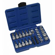 Torx dopset - Torxset en E socket set - 34 delig - 3/8 duims - ASTA