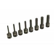 Torx krachtdoppen - 8 delig - Torxdoppen set - 1/2 duims - ASTA