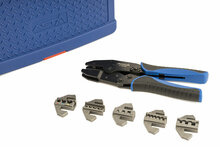 Kabelschoentang set - 5 adapters - Krimptang - AMP tang - ASTA