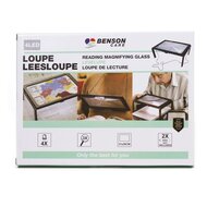 Leesloupe - A4 - Loep - Vergrootglas - Incl. 4 LEDS - Loupe - Benson