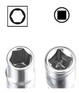 Dop 24mm 3/8" aansluiting - zeskantdop - 6 kant dop - 6 point socket - 3/8"socket 24 mm