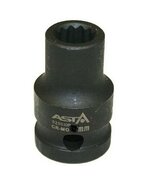 8mm - 1/2'' - 12 kant krachtdop - korte dop - slagmoerdop - asta