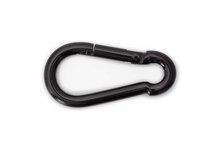 zwarte karabijnhaak 5x50 mm - festonhaak - musketon haak - werkhaak