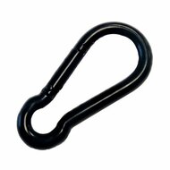 zwarte karabijnhaak 5x50 mm - festonhaak - musketon haak - werkhaak