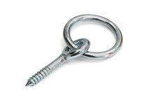 aanlegring met houtdraad - vastzetring 5x40 mm - muurring - oogbout houtdraad