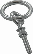 aanlegring met moer - vastzetring 8x80 mm - muurring - oogbout met moer