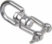 rvs wervel oog-gaffel - draairotol - swivel - draaioog - wartel