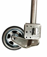 neuswiel zwaar model rond 60mm automaat - aanhanger neus wiel - steunwiel klapbaar - alko