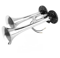 dubbele luchthoorn 12 en 24 volt - toeter - scheepshoorn - claxon - signaalhoorn