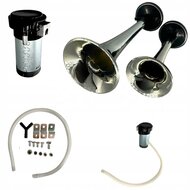dubbele luchthoorn 12 volt - toeter - scheepshoorn - claxon - signaalhoorn
