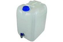 waterkan met 10 liter en metalen tapkraan met uitwendig draad - watercontainer - drinkwater