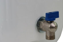 waterkan met 10 liter en metalen tapkraan met uitwendig draad - watercontainer - drinkwater