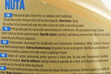 k2 nuta glascleaner - ruiten schoonmaakmiddel - ramen cleaner - autoruiten schoonmaak middel - auto ruiten reiniger