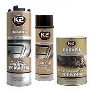 k2 durabit chassisconservering 1 liter blik - onderbodem beschermer bitumen - rubber beschermlaag - coating - wielkastbeschermi