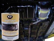 k2 durabit chassisconservering 1 liter blik - onderbodem beschermer bitumen - rubber beschermlaag - coating - wielkastbeschermi