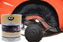 k2 durabit chassisconservering 1 liter blik - onderbodem beschermer bitumen - rubber beschermlaag - coating - wielkastbeschermi