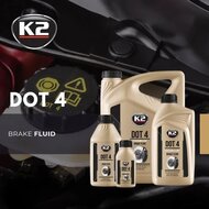 k2 remvloeistof dot-4 0.5 liter fles - rem en koppelingssystemen voor zware belaste voertuigen - professionele olie voor de rem
