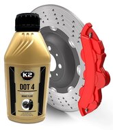 k2 remvloeistof dot-4 0.5 liter fles - rem en koppelingssystemen voor zware belaste voertuigen - professionele olie voor de rem