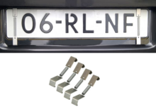 kentekenplaathouder rvs set - kentekenplaatklem - kentekenhouders - nummerplaathouders