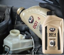 k2 dot4 1 liter remvloeistof - vol synthetische rem vloeistof - hoogwaardige remolie voor zwaar belastbare auto's - dot 4