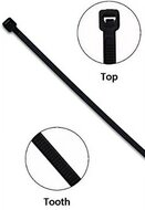 kabelbinder - bundelbandje - bundelbandjes - kabelbinders - tie raps - tiewraps - snelbinder  - trekbandje zwart 3,6 x 300 mm -