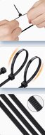 UV Kabelbinders Zwart 2.5 x 200 mm - Tiewraps - Tieraps - 100 delig - GEKO - plasticbandje - trekbandje - bundel bandje - nylon