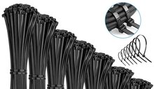 UV Kabelbinders Zwart 2.5 x 200 mm - Tiewraps - Tieraps - 100 delig - GEKO - bundelbandje - trekbandje - trekband - electraband