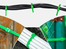 Kabelbinders groen - 3.6 x 200 mm - Tiewraps - Tieraps - 100 delig - Hofftech - cabel zipper - bundelbandje - trekbandje - trek