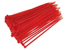 Kabelbinders Rood - 5 x 250 mm - Tiewraps - Tieraps - 50 delig - ASTA - kabelbinder - cable zipper red - rode kabel binders - b