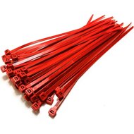 Kabelbinders Rood - 5 x 250 mm - Tiewraps - Tieraps - 50 delig - ASTA - kabelbinder - cable zipper red - rode kabel binders - b