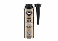 k2 diesel go injector cleaner 250ml - reiniger voor diesel injectoren - rook vermindering - brandstofadditief - uitstoot vermin