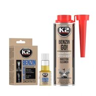 k2 benzine injector cleaner - rookvermindering - motor optimalisator - koolaanslag verwijdering benzine