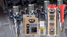 k2 benzine injector cleaner - rookvermindering - motor optimalisator - koolaanslag verwijdering benzine