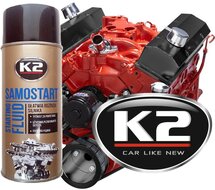 k2 motorstart vloeistof 400ml - startpilot - koude start piloot bij koude temperaturen - alle soorten motoren - beschermt motor