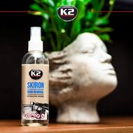 k2 odor removal skiron geur neutralisator - geurspray - geur verwijderaar - geuroplosser - verijwedring van ongewenste geuren 