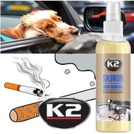 k2 odor removal skiron geur neutralisator - geurspray - geur verwijderaar - geuroplosser - verijwedring van ongewenste geuren 