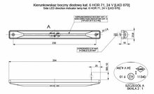 universele led zijmarkeringslamp oranje - 24 volt markeringslamp - zijlamp - positielamp