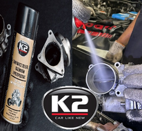 k2 egr preparaat - reinigingsspray voor het egr systeem - uitlaatgas recirculatie schoonmaak spray - turbocompressor en inlaats