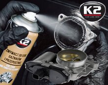 k2 egr preparaat - reinigingsspray voor het egr systeem - uitlaatgas recirculatie schoonmaak spray - turbocompressor en inlaats